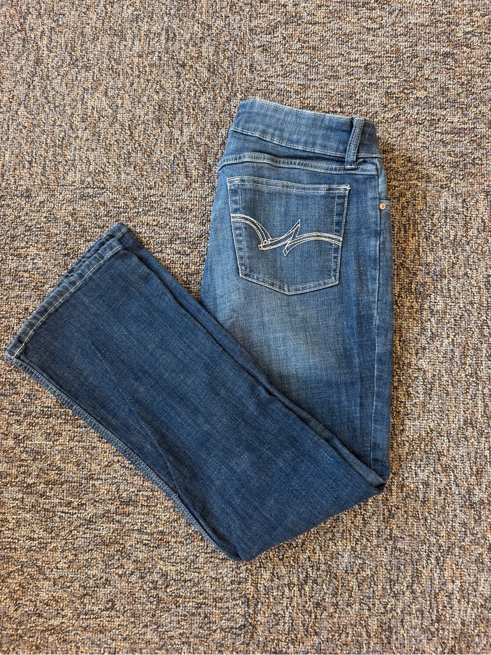 Wrangler Boot Cut Jeans in Blue Wash Juniors Size 11 Western Cowgirl